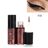 Professional New Shiny Eye Liners Cosmetics for Women Pigment Silver Rose Gold Color Liquid Glitter Eyeliner Cheap Makeup Beauty