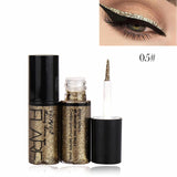 Professional New Shiny Eye Liners Cosmetics for Women Pigment Silver Rose Gold Color Liquid Glitter Eyeliner Cheap Makeup Beauty