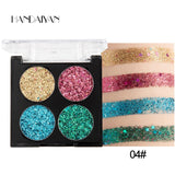 HANDAIYAN Professional 4 Colors Glitter Eyeshadow Palette Waterproof Makeup Beauty Korea Cosmetic Set Maquiagem TSLM2