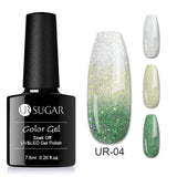 UR SUGAR Rainbow Thermal Color Changing Gel Nail Polish  Glitter Temperature Soak Off UV Gel Varnish 7.5ml Nail Art