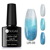 UR SUGAR Rainbow Thermal Color Changing Gel Nail Polish  Glitter Temperature Soak Off UV Gel Varnish 7.5ml Nail Art