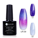 UR SUGAR Rainbow Thermal Color Changing Gel Nail Polish  Glitter Temperature Soak Off UV Gel Varnish 7.5ml Nail Art