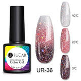 UR SUGAR Rainbow Thermal Color Changing Gel Nail Polish  Glitter Temperature Soak Off UV Gel Varnish 7.5ml Nail Art