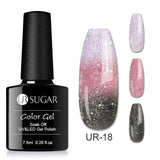 UR SUGAR Rainbow Thermal Color Changing Gel Nail Polish  Glitter Temperature Soak Off UV Gel Varnish 7.5ml Nail Art