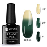 UR SUGAR Rainbow Thermal Color Changing Gel Nail Polish  Glitter Temperature Soak Off UV Gel Varnish 7.5ml Nail Art