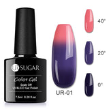 UR SUGAR Rainbow Thermal Color Changing Gel Nail Polish  Glitter Temperature Soak Off UV Gel Varnish 7.5ml Nail Art