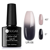 UR SUGAR Rainbow Thermal Color Changing Gel Nail Polish  Glitter Temperature Soak Off UV Gel Varnish 7.5ml Nail Art