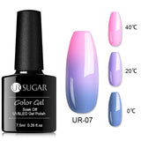 UR SUGAR Rainbow Thermal Color Changing Gel Nail Polish  Glitter Temperature Soak Off UV Gel Varnish 7.5ml Nail Art