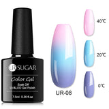 UR SUGAR Rainbow Thermal Color Changing Gel Nail Polish  Glitter Temperature Soak Off UV Gel Varnish 7.5ml Nail Art