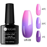 UR SUGAR Rainbow Thermal Color Changing Gel Nail Polish  Glitter Temperature Soak Off UV Gel Varnish 7.5ml Nail Art