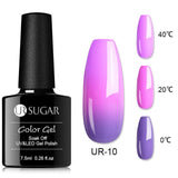 UR SUGAR Rainbow Thermal Color Changing Gel Nail Polish  Glitter Temperature Soak Off UV Gel Varnish 7.5ml Nail Art