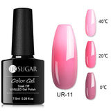 UR SUGAR Rainbow Thermal Color Changing Gel Nail Polish  Glitter Temperature Soak Off UV Gel Varnish 7.5ml Nail Art