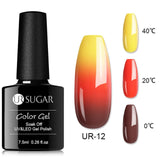 UR SUGAR Rainbow Thermal Color Changing Gel Nail Polish  Glitter Temperature Soak Off UV Gel Varnish 7.5ml Nail Art