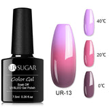 UR SUGAR Rainbow Thermal Color Changing Gel Nail Polish  Glitter Temperature Soak Off UV Gel Varnish 7.5ml Nail Art