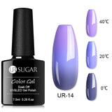 UR SUGAR Rainbow Thermal Color Changing Gel Nail Polish  Glitter Temperature Soak Off UV Gel Varnish 7.5ml Nail Art