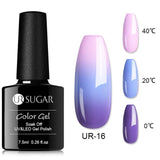 UR SUGAR Rainbow Thermal Color Changing Gel Nail Polish  Glitter Temperature Soak Off UV Gel Varnish 7.5ml Nail Art