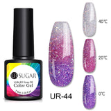 UR SUGAR Rainbow Thermal Color Changing Gel Nail Polish  Glitter Temperature Soak Off UV Gel Varnish 7.5ml Nail Art