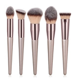 10pcs/set Champagne makeup brushes set for cosmetic foundation powder blush eyeshadow kabuki blending make up brush beauty tool