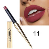 12 Shade 1PC Waterproof Lipstick Matte Pumpkin Color Finished Matte Lipstick Cosmetics Maquillajes Para Mujer Rouge A Levre