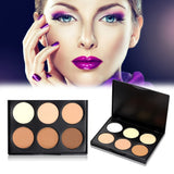 6 Colors Matte Face Powder Foundation Blusher Eyeshadow Contour Makeup Palette Setting Powder Face Makeup Kit TSLM2