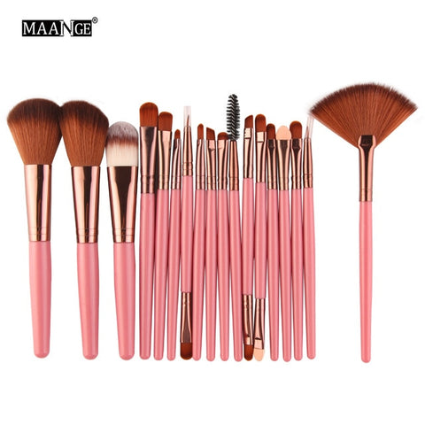 MAANGE 6/15/18Pcs Makeup Brushes Tool Set Cosmetic Powder Eye Shadow Foundation Blush Blending Beauty Make Up Brush Maquiagem