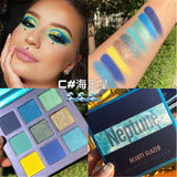 BEAUTY GLAZED NEON Eyeshadow Palette Holographic Shiny Matte Glitter Pigment Eye Shadow Pallete Metallic Diamond Makeup Palette