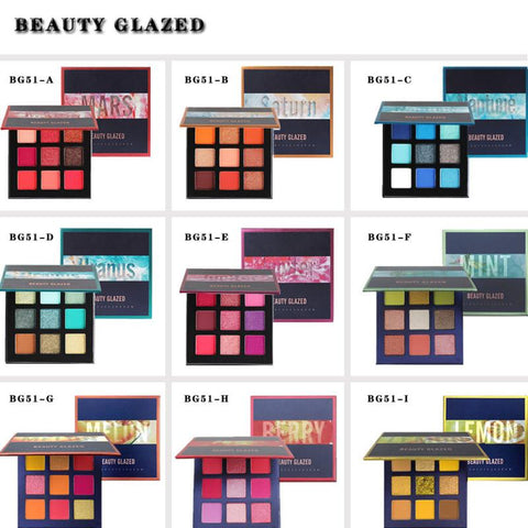 Beauty Glazed 9 Colors Makeup Eyeshadow Pallete Makeup Brushes Make Up Palette Pigmented Eye Shadow Palette Waterproof TSLM1