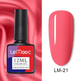 LEMOOC 12ml Nail Gel Polish  Colorful Semi Permanent Soak Off UV Gel Varnish for Nail Art Design varnish Base Top Coat Need