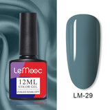 LEMOOC 12ml Nail Gel Polish  Colorful Semi Permanent Soak Off UV Gel Varnish for Nail Art Design varnish Base Top Coat Need