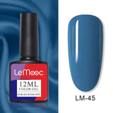 LEMOOC 12ml Nail Gel Polish  Colorful Semi Permanent Soak Off UV Gel Varnish for Nail Art Design varnish Base Top Coat Need