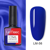 LEMOOC 12ml Nail Gel Polish  Colorful Semi Permanent Soak Off UV Gel Varnish for Nail Art Design varnish Base Top Coat Need