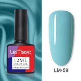 LEMOOC 12ml Nail Gel Polish  Colorful Semi Permanent Soak Off UV Gel Varnish for Nail Art Design varnish Base Top Coat Need