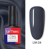 LEMOOC 12ml Nail Gel Polish  Colorful Semi Permanent Soak Off UV Gel Varnish for Nail Art Design varnish Base Top Coat Need