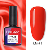 LEMOOC 12ml Nail Gel Polish  Colorful Semi Permanent Soak Off UV Gel Varnish for Nail Art Design varnish Base Top Coat Need