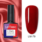 LEMOOC 12ml Nail Gel Polish  Colorful Semi Permanent Soak Off UV Gel Varnish for Nail Art Design varnish Base Top Coat Need