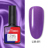 LEMOOC 12ml Nail Gel Polish  Colorful Semi Permanent Soak Off UV Gel Varnish for Nail Art Design varnish Base Top Coat Need