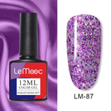 LEMOOC 12ml Nail Gel Polish  Colorful Semi Permanent Soak Off UV Gel Varnish for Nail Art Design varnish Base Top Coat Need