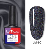 LEMOOC 12ml Nail Gel Polish  Colorful Semi Permanent Soak Off UV Gel Varnish for Nail Art Design varnish Base Top Coat Need