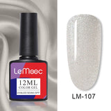 LEMOOC 12ml Nail Gel Polish  Colorful Semi Permanent Soak Off UV Gel Varnish for Nail Art Design varnish Base Top Coat Need