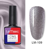 LEMOOC 12ml Nail Gel Polish  Colorful Semi Permanent Soak Off UV Gel Varnish for Nail Art Design varnish Base Top Coat Need