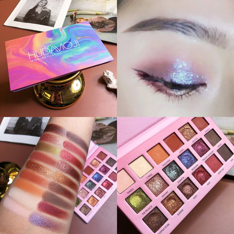 18 Colors Natural Shimmer Matte Eyeshadow Palette Waterproof  Easy to Makeup Eyeshadow Palette Korean Cosmetics TSLM1