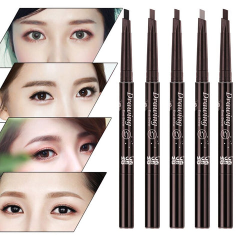 2 Head Eyebrow Mechanical Pencil with Brush Makeup Supplies Durable Eyebrow Liner Cosmetic EY669