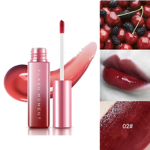 1Pc Mirror Surface Lip Gloss Tint Lips Makeup 6 Colors Liquid Lipstick Lasting Moisturizing Non-stick Cup Lip Glaze TSLM2