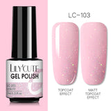 LILYCUTE 7ml  Glitter UV Gel Nail Polish Glitter Sequins Soak Off Gel Varnish Colorful Nail Gel Polish DIY Nail Art