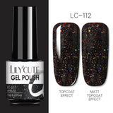 LILYCUTE 7ml  Glitter UV Gel Nail Polish Glitter Sequins Soak Off Gel Varnish Colorful Nail Gel Polish DIY Nail Art