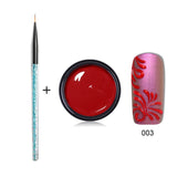 LEMOOC 3D Emboss Carving Painting Gel Paste Nail Polish Soak Off UV LED Gel Wire Drawing Varnish Esmalte Decarations