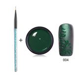 LEMOOC 3D Emboss Carving Painting Gel Paste Nail Polish Soak Off UV LED Gel Wire Drawing Varnish Esmalte Decarations