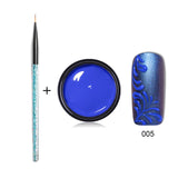 LEMOOC 3D Emboss Carving Painting Gel Paste Nail Polish Soak Off UV LED Gel Wire Drawing Varnish Esmalte Decarations