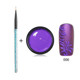 LEMOOC 3D Emboss Carving Painting Gel Paste Nail Polish Soak Off UV LED Gel Wire Drawing Varnish Esmalte Decarations