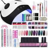 COSCELIA 10PCS Gel Nail Polish Set 36/24W Lamp Manicure Set Tools For Manicure Set For Gel Varnish Pusher Acrylic Nail Kit